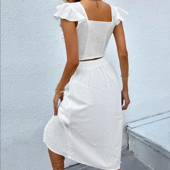 Boho twist front crop top and skirt set - Picture 10 of 16